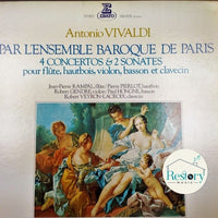 Antonio Vivaldi : By The Baroque Ensemle Of Paris: 4 Concertos And 2 Sonatas For Flute, Oboe, Violin, Bassoon And Harpsicord (LP)