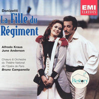 ซีดี Gaetano Donizetti - Alfredo Kraus, June Anderson, Choeur National De L'Opéra De Paris & Orchestre National De L'Opéra De Paris, Bruno Campanella - La Fille Du Régiment CD VG+ 2CDs