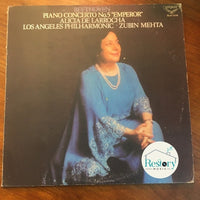 Ludwig van Beethoven, Alicia De Larrocha, Los Angeles Philharmonic Orchestra ∙ Zubin Mehta : Piano Concerto No.5 "Emperor" (LP)