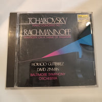 ซีดี Pyotr Ilyich Tchaikovsky, Sergei Vasilyevich Rachmaninoff - Horacio Gutiérrez, David Zinman - Piano Concerto No. 1 • Rhapsody On A Theme Of Paganini CD VG+