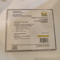 ซีดี Pyotr Ilyich Tchaikovsky, Sergei Vasilyevich Rachmaninoff - Horacio Gutiérrez, David Zinman - Piano Concerto No. 1 • Rhapsody On A Theme Of Paganini CD VG+