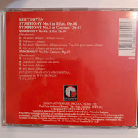 ซีดี Ludwig van Beethoven - The London Symphony Orchestra Conducted By Wyn Morris - Symphony No.4 In B Flat, Op.60. Symphony No.5 In C Minor, Op.67 CD VG+