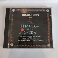 ซีดี Andrew Lloyd Webber, Michael Crawford, Sarah Brightman, Steve Barton - Highlights From The Phantom Of The Opera The Original Cast Recording CD VG+
