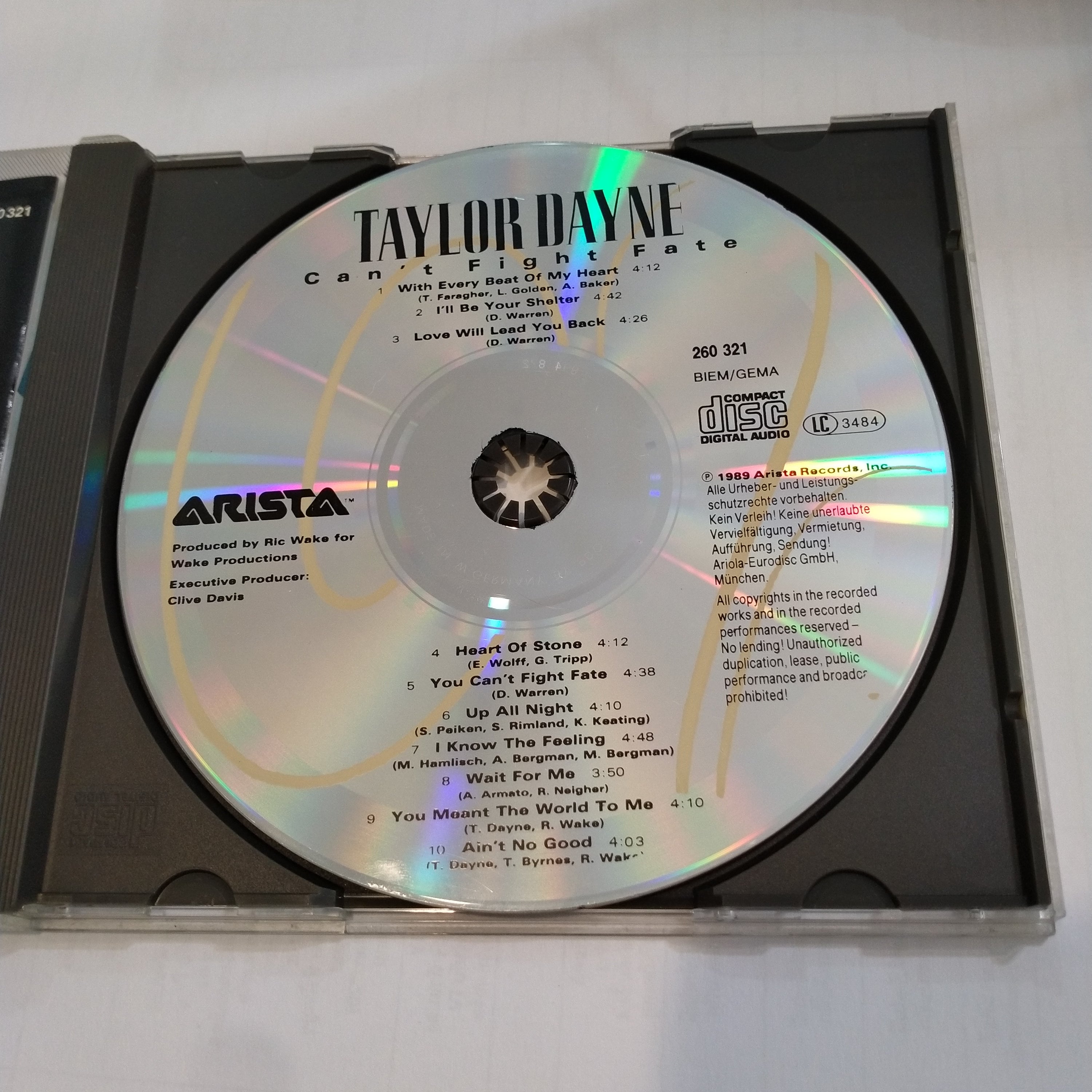 Taylor Dayne - Can't Fight Fate (CD) (VG)