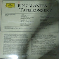 แผ่นเสียง Georg Philipp Telemann, Adolf Scherbaum • Lothar Koch, Schola Cantorum Basiliensis • August Wenzinger, Kammermusikkreis Emil Seiler - Ein Galantes Tafelkonzert 4 Instrumentalkonzerte Vinyl VG+