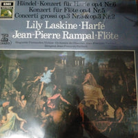 แผ่นเสียง Orchestre De Chambre Jean-François Paillard, Georg Friedrich Händel With Lily Laskine, Jean-Pierre Rampal - Konzert Für Harfe Op. 4 Nr. 6 / Konzert Für Flöte Op. 4, Nr. 5 / Concerto Grossi Op.3 Nr. 3 & Op. Nr. 2 Vinyl VG+