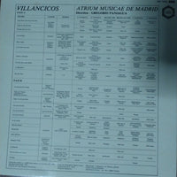 แผ่นเสียง Atrium Musicae De Madrid, Gregorio Paniagua - Villancicos - Chansons Populaires Espagnoles Des 15´ Et 16´ Siècles Vinyl VG+