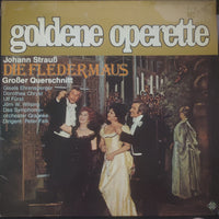 แผ่นเสียง Johann Strauss Jr., Gisela Ehrensperger, Dorothea Chryst, Ulf Fürst, Jörn Wilsing, Symphonie-Orchester Graunke, Peter Falk - Die Fledermaus Großer Querschnitt Vinyl VG+