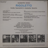 แผ่นเสียง Giuseppe Verdi, Erika Köth, Sieglinde Wagner, Gottlob Frick, Josef Metternich, Rudolf Schock - Rigoletto Großer Querschnitt In Deutscher Sprache Vinyl VG+