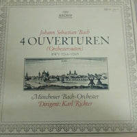 แผ่นเสียง Johann Sebastian Bach - Münchener Bach-Orchester / Dirigent: Karl Richter - 4 Ouvertueren Orchestersuiten BWV 1066-1069 Vinyl VG+