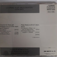 ซีดี Various - BEETHOVEN PIANO CONCERTO NO.5 PIANO SONATA OP.111 CD VG+