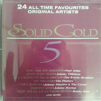 ซีดี Various - 24 ALL TIME FAVOURITES ORIGINAL ARTISTS - SOLID GOLD 5 CD VG+ 24bit แผ่นทอง