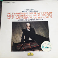 แผ่นเสียง WILHELM KEMPFF - BEETHOVEN PIANO SONATAS NO.8 PATHETIQUE - NO.23 APPASSIONATA - NO.21 WALDSTEIN Vinyl VG+ 2LPs