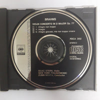 ซีดี Zubin Mehta, New York Philhamonic, Isaac Stern - Brahms Violin Concerto In D Major Op.77 CD VG+