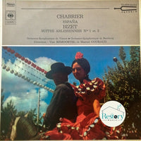 Emmanuel Chabrier / Georges Bizet – Wiener Symphoniker / Bamberger Symphoniker - Edouard Van Remoortel / Marcel Couraud : España / Suites Arlésiennes Nos. 1 Et 2 (LP, Comp)
