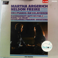 Martha Argerich, Nelson Freire : On 2 Pianos / An 2 Klavieren (LP, Album, Promo, dig)