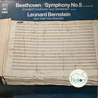Ludwig van Beethoven / Franz Schubert - Leonard Bernstein, New York Philharmonic : Symphony No.5 In C Minor, Op.67 / Symphony No.8 In B Minor, "Unfinished" (LP, Comp)