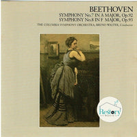 ซีดี Ludwig van Beethoven : Bruno Walter, Columbia Symphony Orchestra - Symphony No.7 / Symphony No.8 CD VG+