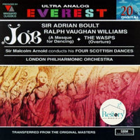 ซีดี Ralph Vaughan Williams - Sir Adrian Boult / Malcolm Arnold - Malcolm Arnold, London Philharmonic Orchestra - Job "A Masque For Dancing"/The Wasps/Four Scottish Dances CD VG+