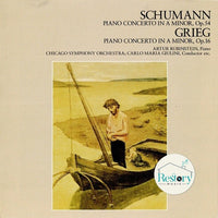 ซีดี Robert Schumann / Edvard Grieg - Arthur Rubinstein - Piano Concerto In A Minor, Op. 54 / Piano Concerto In A Minor, Op 16 CD VG+