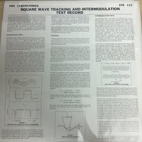 แผ่นเสียง CBS Laboratories - Professional Test Record - Square Wave, Tracking And Intermodulation Tests Vinyl VG+