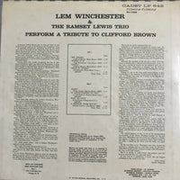 แผ่นเสียง Lem Winchester / The Ramsey Lewis Trio - Perform A Tribute To Clifford Brown Vinyl VG+