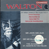 ซีดี Sir William Walton - John Gielgud, The Academy Of St. Martin-in-the-Fields, Sir Neville Marriner - Richard III; Macbeth; Major Barbara CD VG+