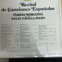 แผ่นเสียง Teresa Berganza, Felix Lavilla - Recital De Canciones Españolas Vinyl VG+