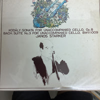 แผ่นเสียง Janos Starker, Zoltán Kodály / Johann Sebastian Bach - Kodály: Sonata For Unaccompanied Cello Op. 8 / Bach: Suite For Unaccompanied Cello No. 3 In C Major, Bwv 1009 Vinyl VG+