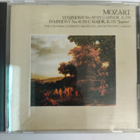 ซีดี Wolfgang Amadeus Mozart, Bruno Walter, Columbia Symphony Orchestra - Symphony No.40 / Symphony No.41 "Jupiter" CD VG+