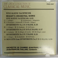 ซีดี Wolfgang Amadeus Mozart, Orchestre De Chambre Jean-François Paillard, Jean-François Paillard - Eine Kleine Nachtmusik / Mozart's Orchestral Works CD VG+