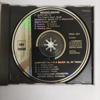 ซีดี Felix Mendelssohn-Bartholdy - The Cleveland Orchestra, George Szell - Symphony No.4 In A Major, Op.90 "Italian" / A Midsummer Night's Dream / Overture To "The Fingal's Cave" CD VG+