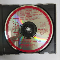 ซีดี Joseph Haydn, Wolfgang Amadeus Mozart, The Vienna String Quartet, Jean-Pierre Rampal - String Quartet In C Major No.7, Op.76-3 "Emperor" / String Quartet No.17 In B-Flat Major "The Hant" / Flute Quartet In D Major, K.285 CD VG+