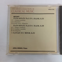 ซีดี JORG DEMUS - MOZART Piano Sonatas No.11,10 In A Major K.331,330,475 CD VG