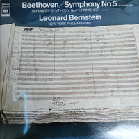 แผ่นเสียง Ludwig van Beethoven / Franz Schubert - Leonard Bernstein, New York Philharmonic - Symphony No.5 In C Minor, Op.67 / Symphony No.8 In B Minor, "Unfinished" Vinyl VG+