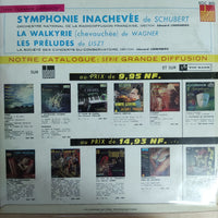แผ่นเสียง Franz Schubert, Richard Wagner, Franz Liszt, Edouard Lindenberg - Symphonie Inachevée - La Walkyrie Chevauchée - Les Préludes Vinyl VG+