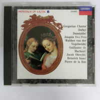 ซีดี Various - Heritage of Music - Gregorian Chant / Dufay / Dunstable / Josquin Desprez / Walther Von Der Weide / Machaut / Borecht / isaac / LA Rue CD VG+