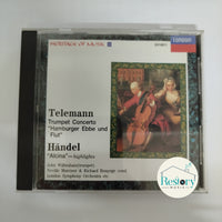 ซีดี Neville Marriner & Richard Bonynge Bonynge cond. - London Symphony Orchestra etc. - John Wilbraham trumpet - Telemann Trumpet Concerto "Hamburger Ebbe und Flut" CD VG+