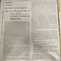 แผ่นเสียง Maurice Ravel / Nikolai Rimsky-Korsakov - Paul Paray Conducting The Detroit Symphony Orchestra - Bolero / Capriccio Espagnol Vinyl G