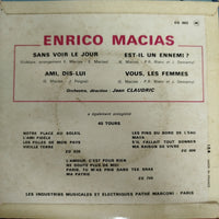 แผ่นเสียง Enrico Macias - Sans Voir Le Jour Vinyl VG