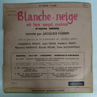 แผ่นเสียง Gebrüder Grimm Raconté Par Jacques Fabbri Avec Le Concours De La Compagnie Du Tourne-Conte - Blanche-Neige Vinyl VG+