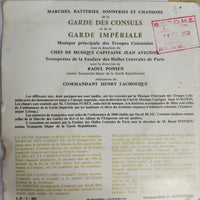 แผ่นเสียง Musique Principale Des Troupes Coloniales - Marches, Batteries, Sonneries Et Chansons De La Garde Des Consuls Et De La Garde Impériale Vinyl VG+