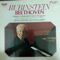แผ่นเสียง Rubinstein - Rubinstein Beethoven / Piano Concerto No.5 Emperor / Piano Sonata No.14 Moomlight Beethoven Piano Concerto No.5 Emperor / Piano Sonata No.14 Moomlight Vinyl VG+