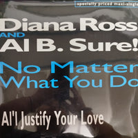 แผ่นเสียง Diana Ross And Al B. Sure! - No Matter What You Do / Al'l Justify Your Love Vinyl VG