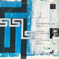 แผ่นเสียง Beethoven*, L'Orchestre De La Suisse Romande, Ansermet* – Symphonie Nr. 7 A - Dur Op. 92 / Fidelio Overtüre Op. 72 Vinyl VG+