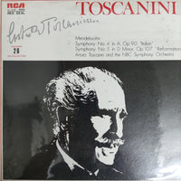 แผ่นเสียง Toscanini - Mendelssohn Symphony No.4 In A Op. 90 Italian Symphony No.5 In D Minor Op.107 Reformation Arturo Toscanini And The NBC Symphony Orchestra Vinyl VG+