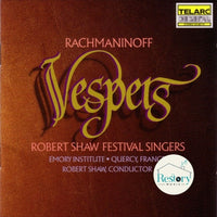 ซีดี Sergei Vasilyevich Rachmaninoff - Robert Shaw Festival Singers / Robert Shaw - Vespers All-Night Vigil CD VG+