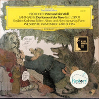 แผ่นเสียง Sergei Prokofiev · Camille Saint-Saëns · Loriot · Karlheinz Böhm · Alfons & Aloys Kontarsky · Wiener Philharmoniker · Karl Böhm - Peter Und Der Wolf / Der Karneval Der Tiere Vinyl VG+