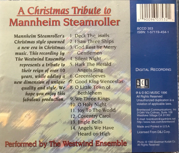 Buy The Westwind Ensemble : A Christmas Tribute To Mannheim