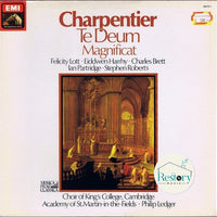 แผ่นเสียง Marc Antoine Charpentier, Felicity Lott, Eiddwen Harrhy, Charles Brett, Ian Partridge, Stephen Roberts , Philip Ledger, The King's College Choir Of Cambridge, The Academy Of St. Martin-in-the-Fields - Te Deum / Magnificat Vinyl VG+